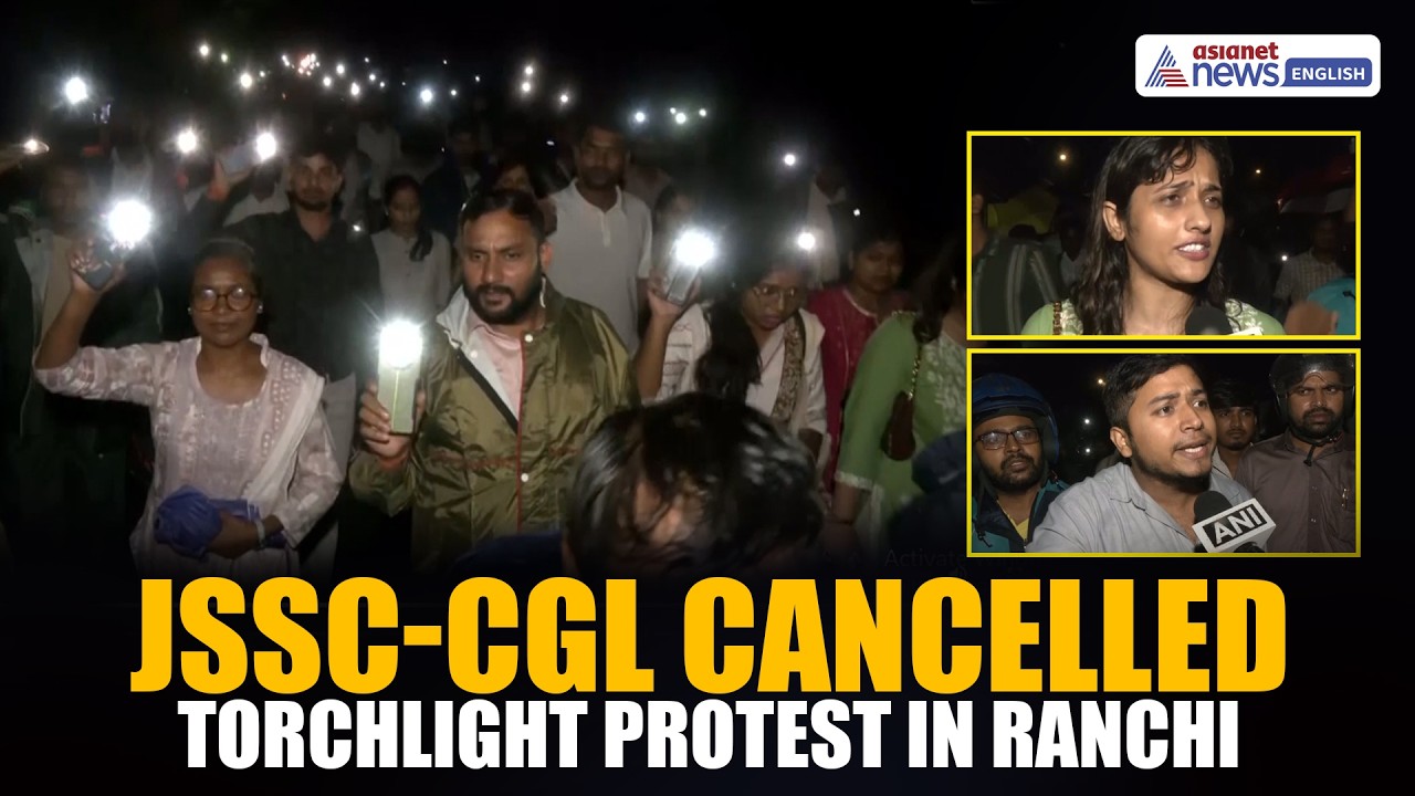 JSSC-CGL Exam Cancellation Sparks Torchlight Protest In Ranchi | WATCH