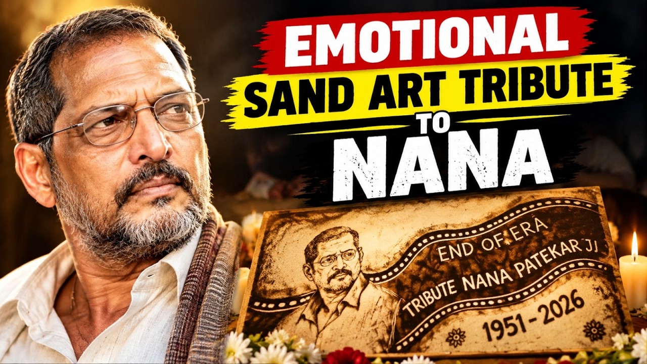 Nana Patekar Demise: Emotional Sand Art Tribute by Sudarsan Sand Art Institute Students