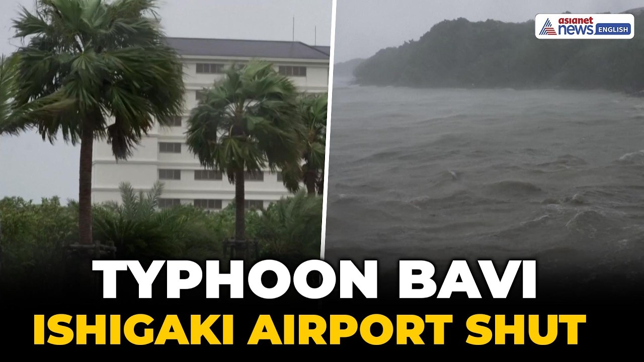 Typhoon Bavi Batters Japan | Ishigaki Airport Shut | World News