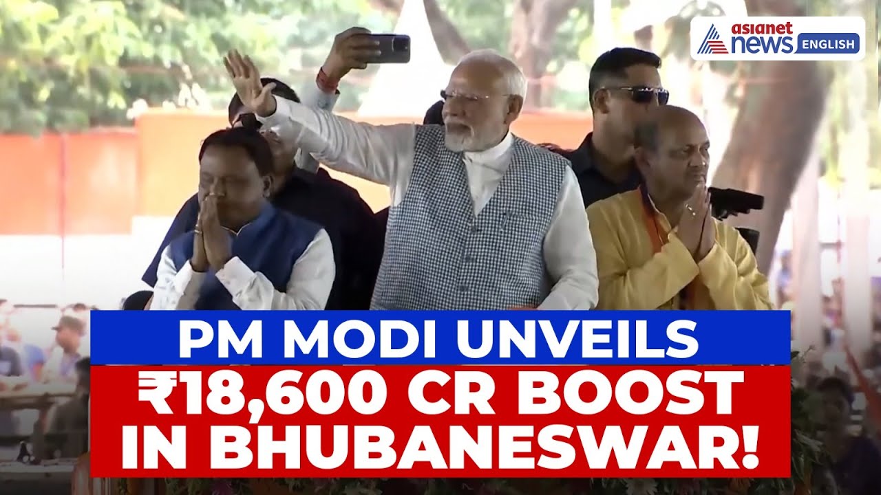 PM Modi Leads Bhubaneswar Roadshow, Launches ₹18,600 Cr Projects in Odisha