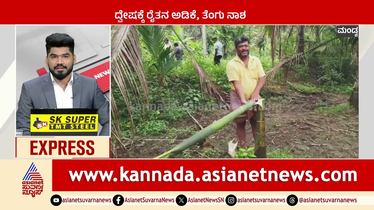 ದ್ವೇಷಕ್ಕೆ ರೈತನ ಅಡಿಕೆ, ತೆಂಗು ನಾಶ