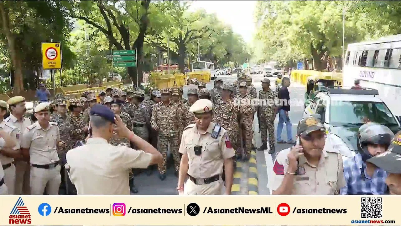 ഇരുപതിലധികം ബസുകൾ, നീണ്ട നിര;  എംപിമാരെ തടയാൻ സർവ സജ്ജരായി ദില്ലി പൊലീസ് | Delhi Protest