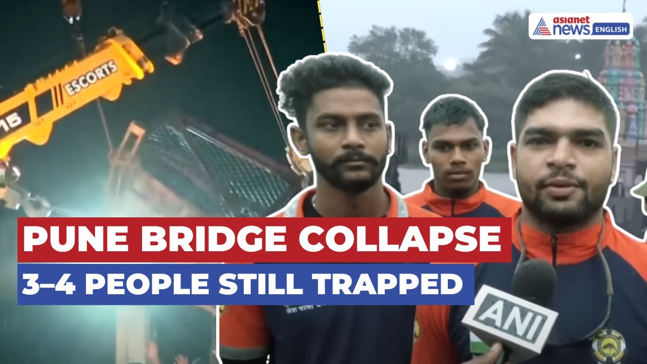 Pune Bridge Collapse | 3–4 Feared Trapped, Rescue Operation Underway