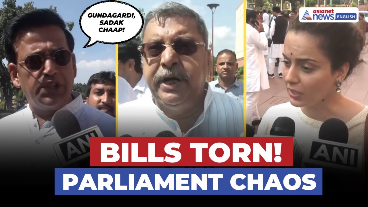 'Gundagardi, Sadak Chaap': NDA Slams Oppn’s Bill-Tearing Act, INDIA Bloc Hits Back