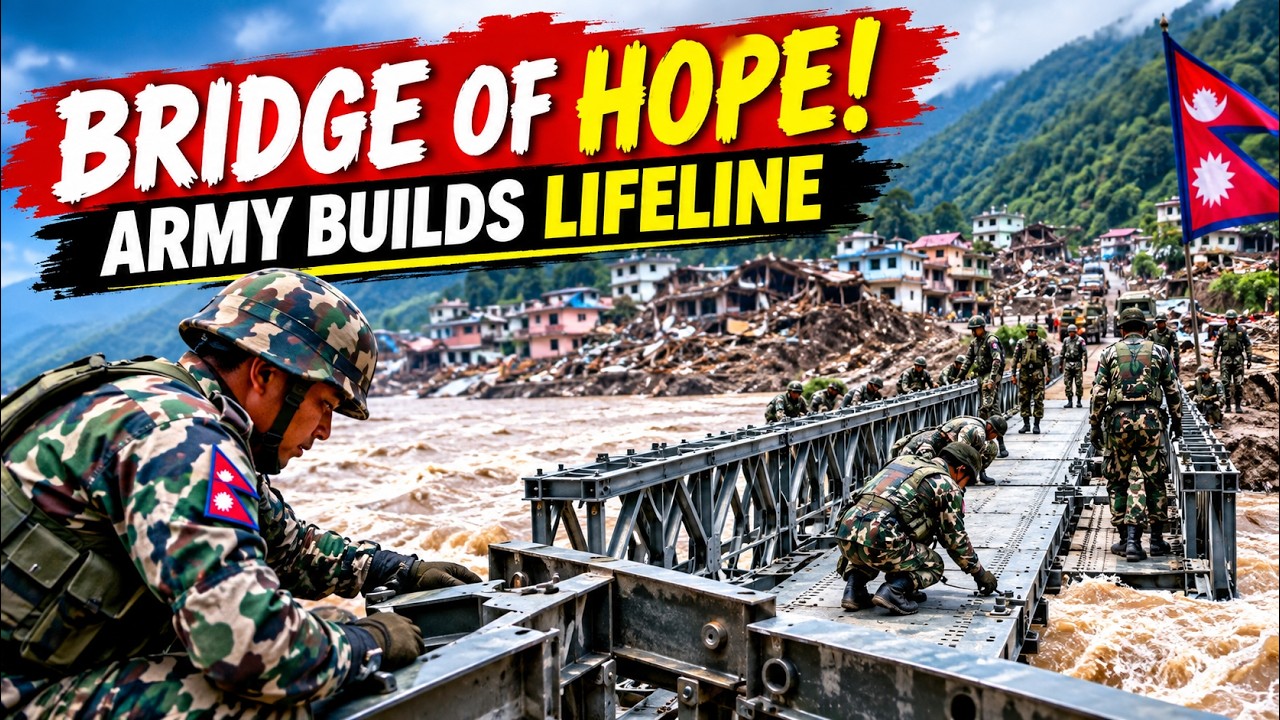Nepal Floods | Devighat | Army BUILDS BRIDGE Through Devastation | World News