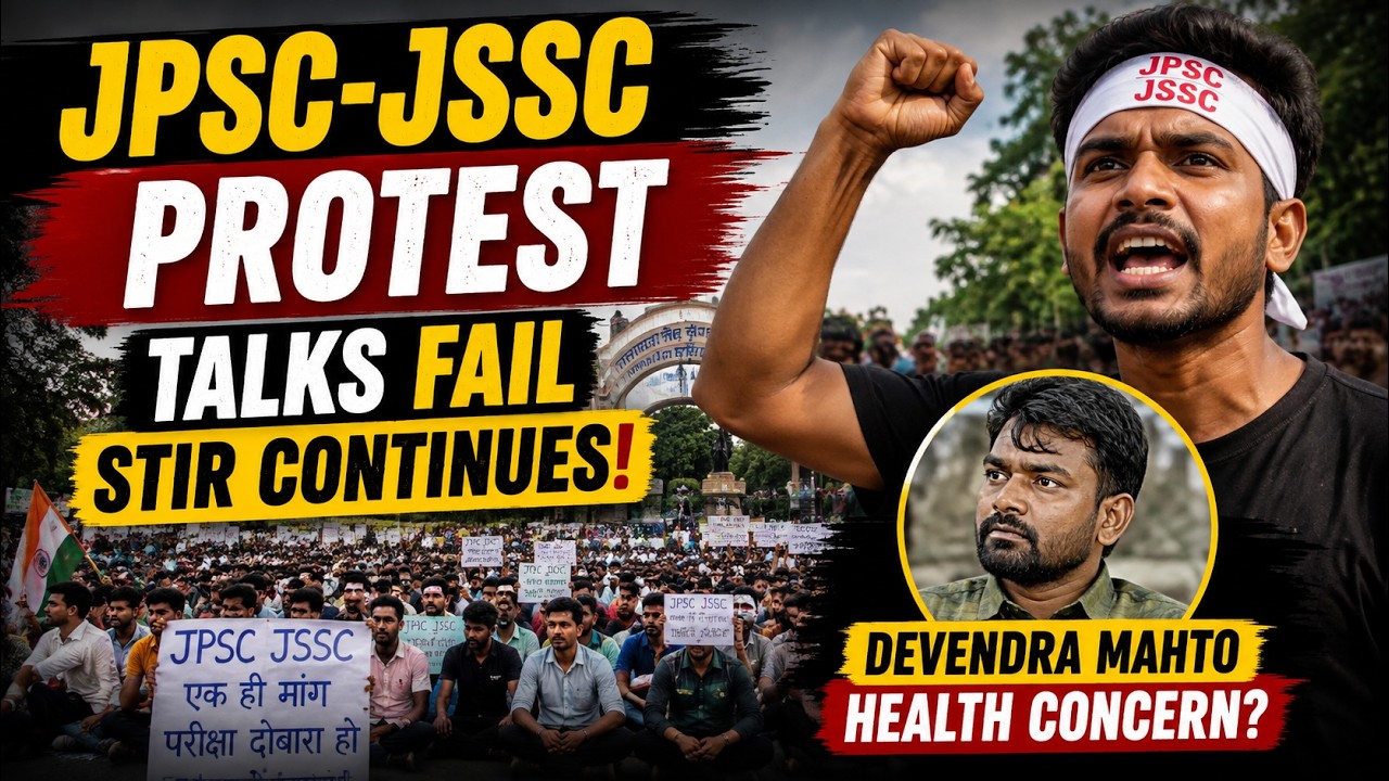 Jharkhand JPSC-JSSC Protest | Talks Fail, Devendra Mahto Continues Hunger Strike