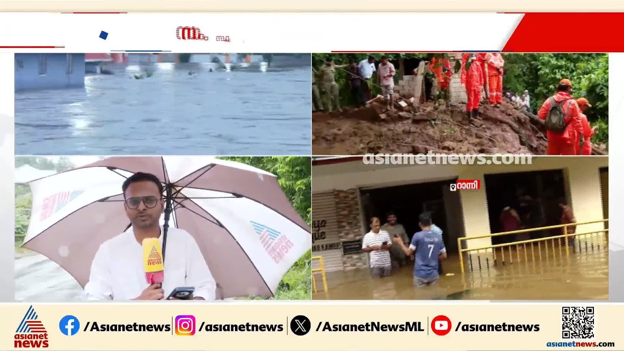 തീവ്രമായ മഴ തുടരും; സംസ്ഥാനത്ത് എട്ട് ജില്ലകളിൽ റെഡ് അലർട്ട്, മൂന്ന് ജില്ലകളിൽ യെല്ലോ അലർട്ട് | Rain