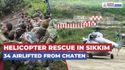Helicopter Rescue in Sikkim's Chaten | Stranded Tourists & Soldiers Airlifted