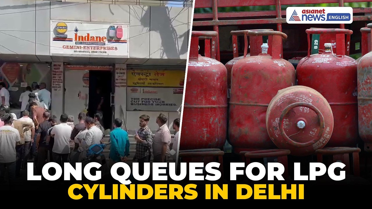 Long Queues for LPG Cylinders in Delhi | People Struggle at Najafgarh Gas Agency