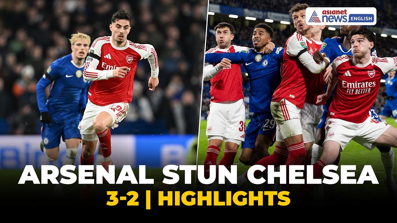 Chelsea vs Arsenal Highlights: Gunners Edge Blues 3-2 in Carabao Cup Semi-Final First Leg