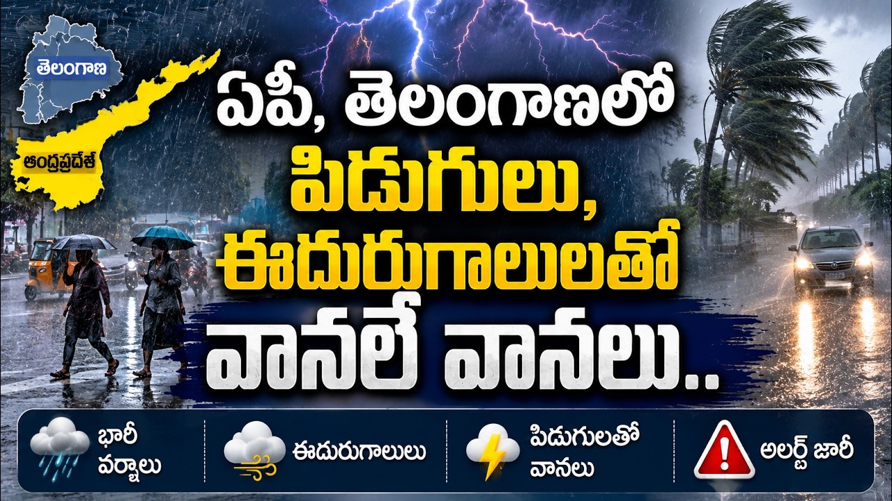 AP & Telangana Rain Alert : ఏపీ, తెలంగాణలో పిడుగులు, ఈదురుగాలులతో వానలే వానలు. | Asianet News Telugu
