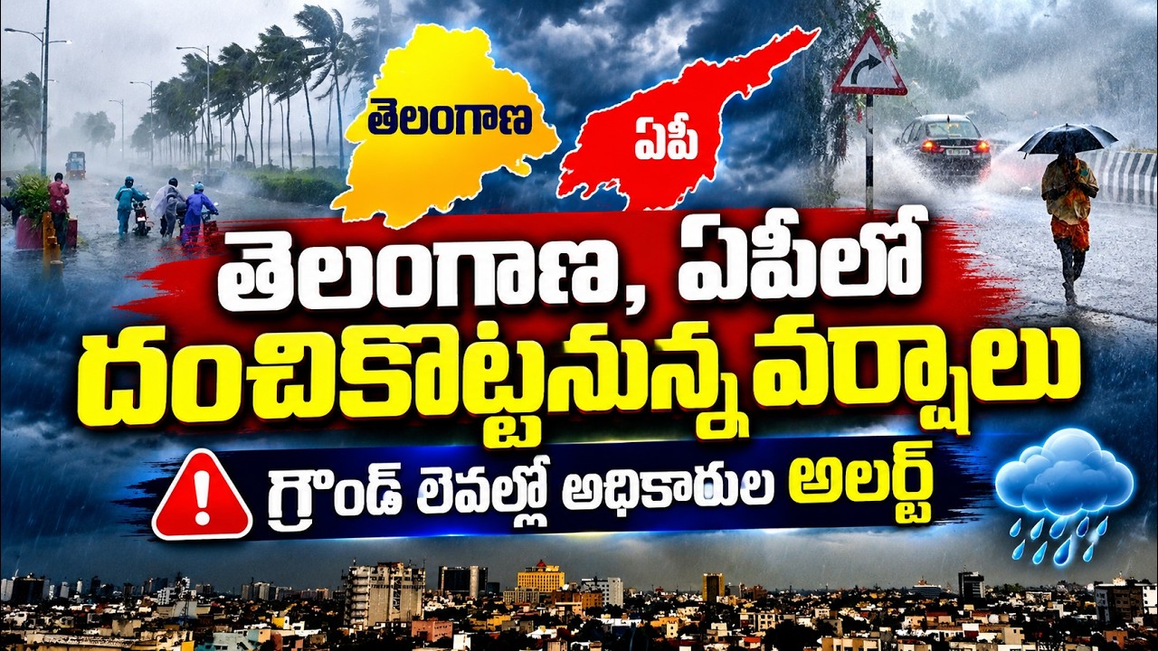 తెలంగాణ, ఏపీలో దంచికొట్టనున్న వర్షాలు...గ్రౌండ్ లెవల్లో అధికారుల అలర్ట్ | Heavy Rains Alert