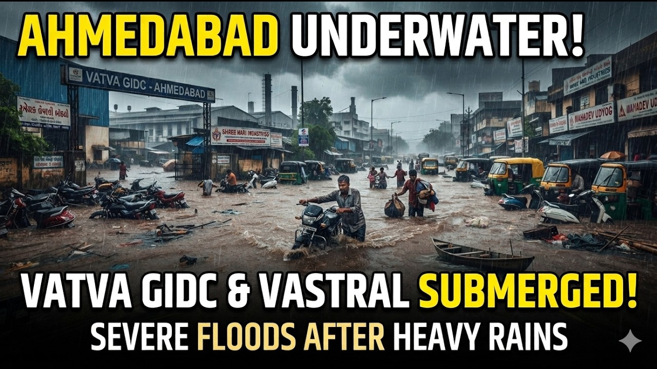 Gujarat News | Ahmedabad Floods: Vatva GIDC, Vastral Submerge After Heavy Rains