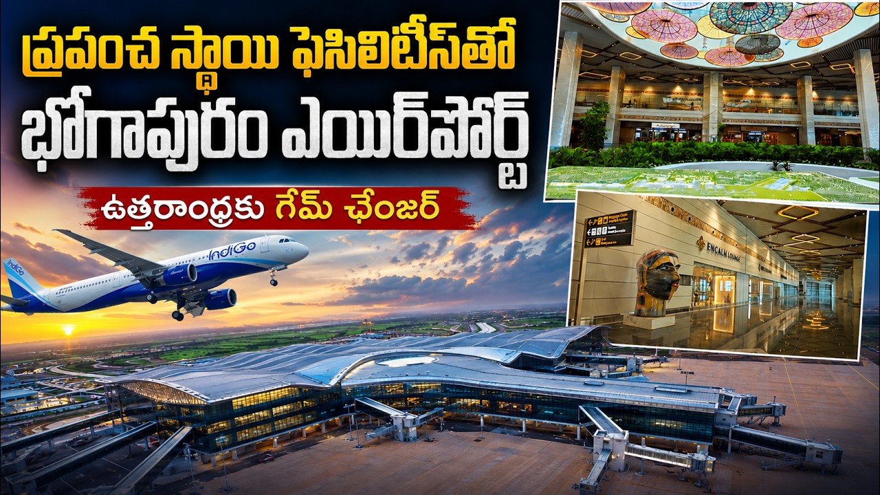 ప్రపంచ స్థాయి ఫెసిలిటీస్‌తో భోగాపురం ఎయిర్‌పోర్ట్ | Alluri Sitarama Raju International Airport