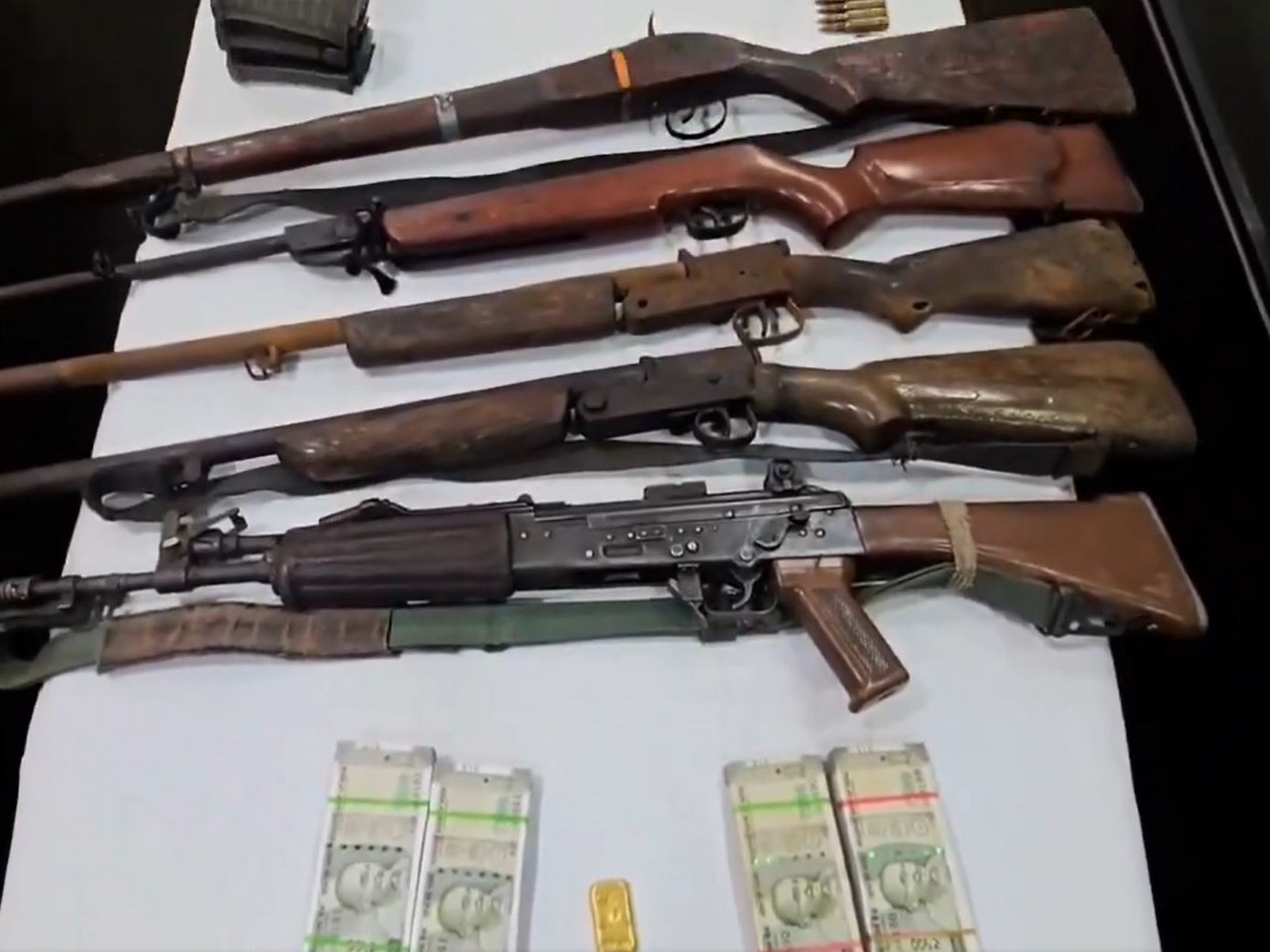Chhattisgarh: Gold, cash, arms worth Rs 18 lakh seized in Dantewada