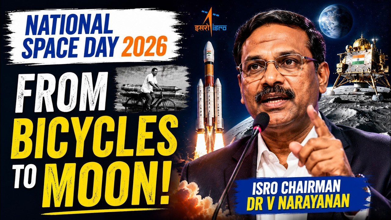 National Space Day 2026 | India’s ISRO Journey | Dr V Narayanan Speech | Must WATCH!