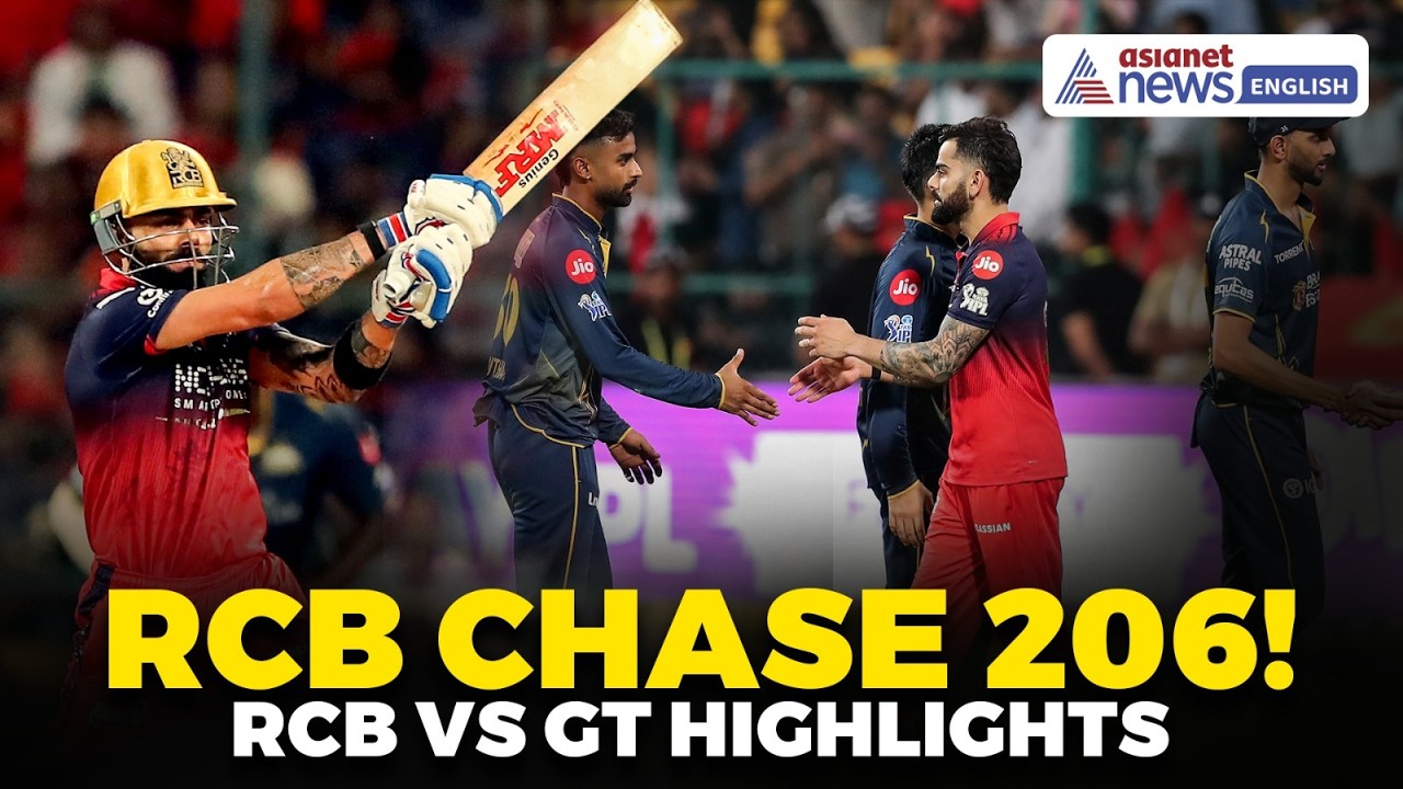 RCB vs GT Highlights: Virat Kohli’s 81 Powers Stunning 206 Chase | Sai Sudharsan Hits Century