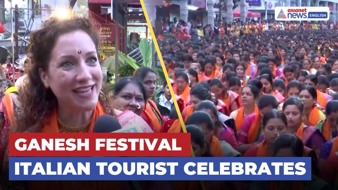 Ganesh Festival Goes Global: Italian Tourist Joins Celebrations in Pune