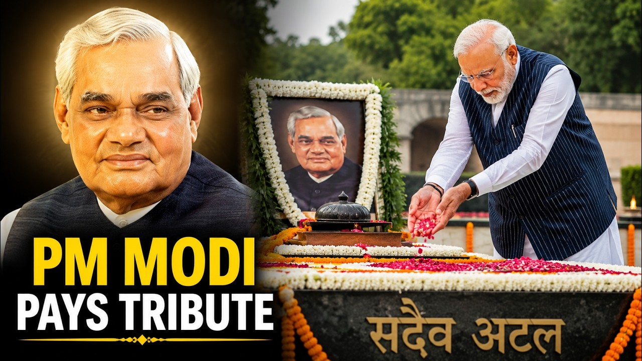 PM Modi Pays Tribute to Atal Bihari Vajpayee | ‘Sadaiv Atal’ Memorial
