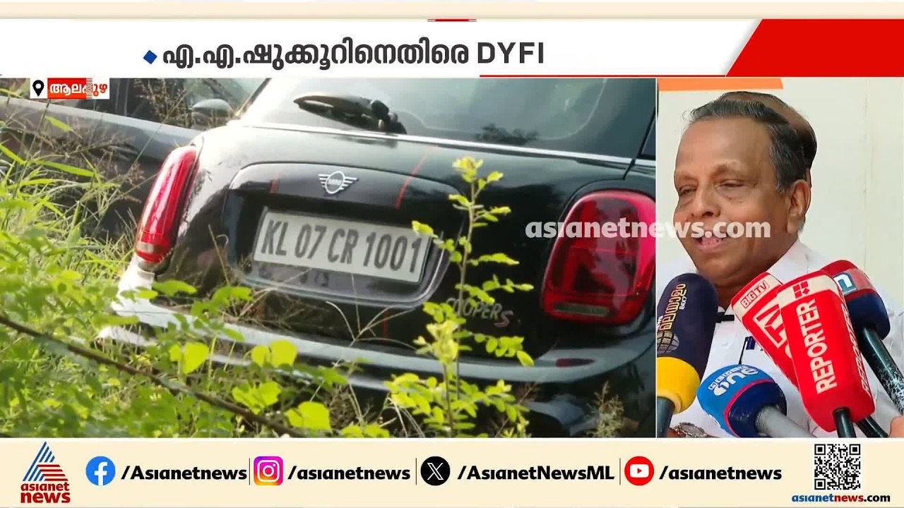 നെടുമ്പാശ്ശേരി മിനി കൂപ്പർ അപകടം; എ.എ ഷുക്കൂറിനെതിരെ ആലപ്പുഴയിലെ ഡിവൈഎഫ്ഐ | Nedumbassery