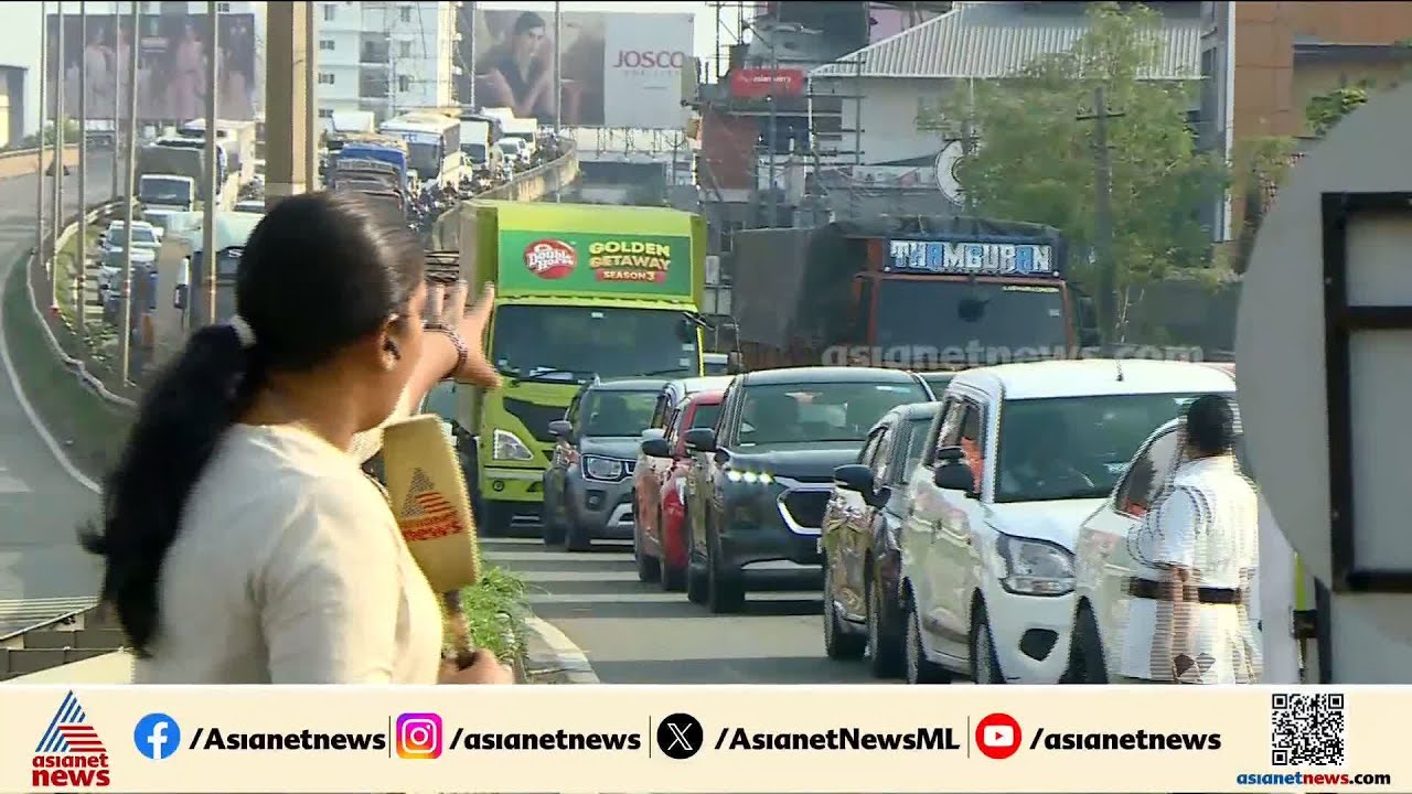 ചാലക്കുടി പഴയപാലം അടച്ചതോടെ വൻ ​ഗതാ​ഗതക്കുരുക്ക്