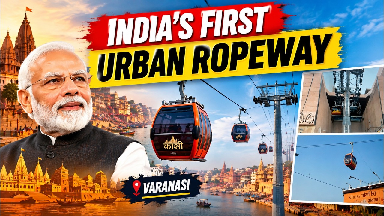 India’s FIRST Urban Transport Ropeway Takes to the Sky | Kashi | Varanasi Tourism