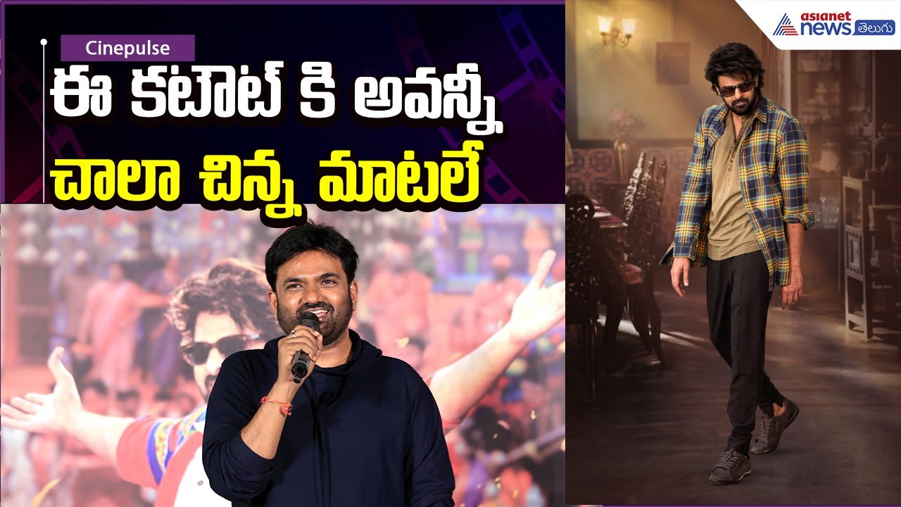 Maruthi Speech on RajSaab Fans Festival:ఈ కటౌట్ కి అవన్నీ చాలా చిన్న మాటలే | Asianet News Telugu