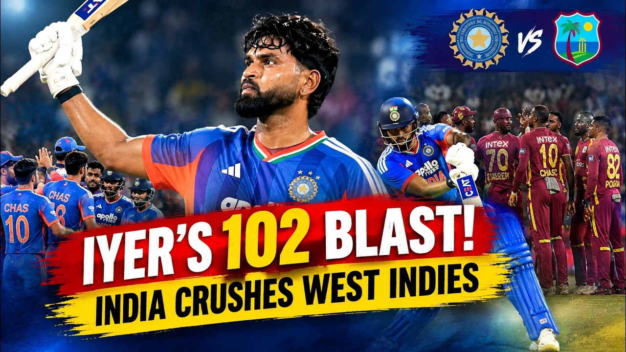 India vs West Indies Highlights: Shreyas Iyer’s 102 Powers India To 8-Wicket Win | Cricket