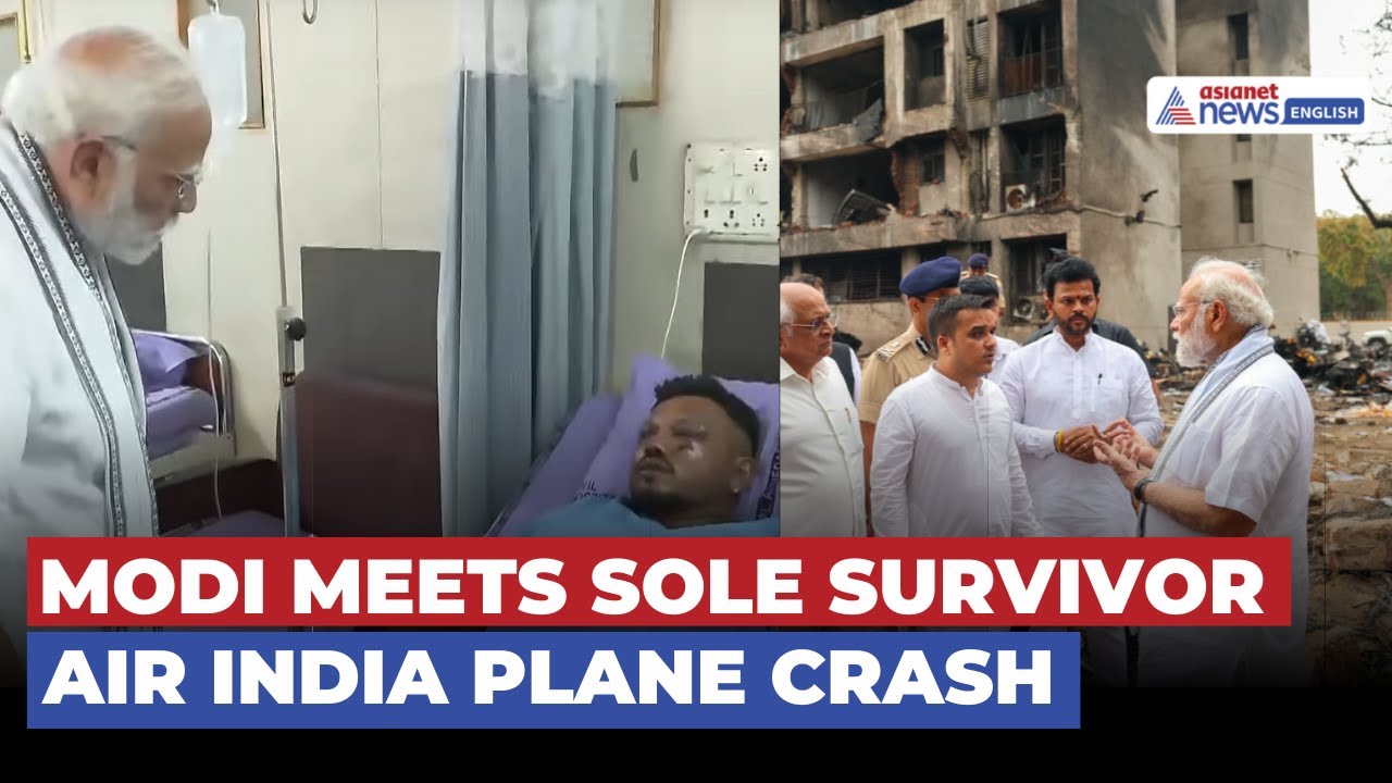 PM Modi Meets Lone Survivor of Ahmedabad Air India Plane Crash