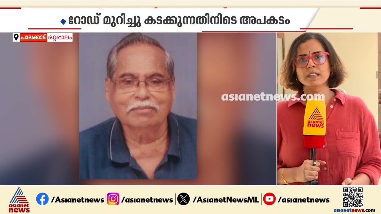 ഒറ്റപ്പാലത്ത് സ്വകാര്യ ബസിടിച്ച് വയോധികന് ദാരുണാന്ത്യം