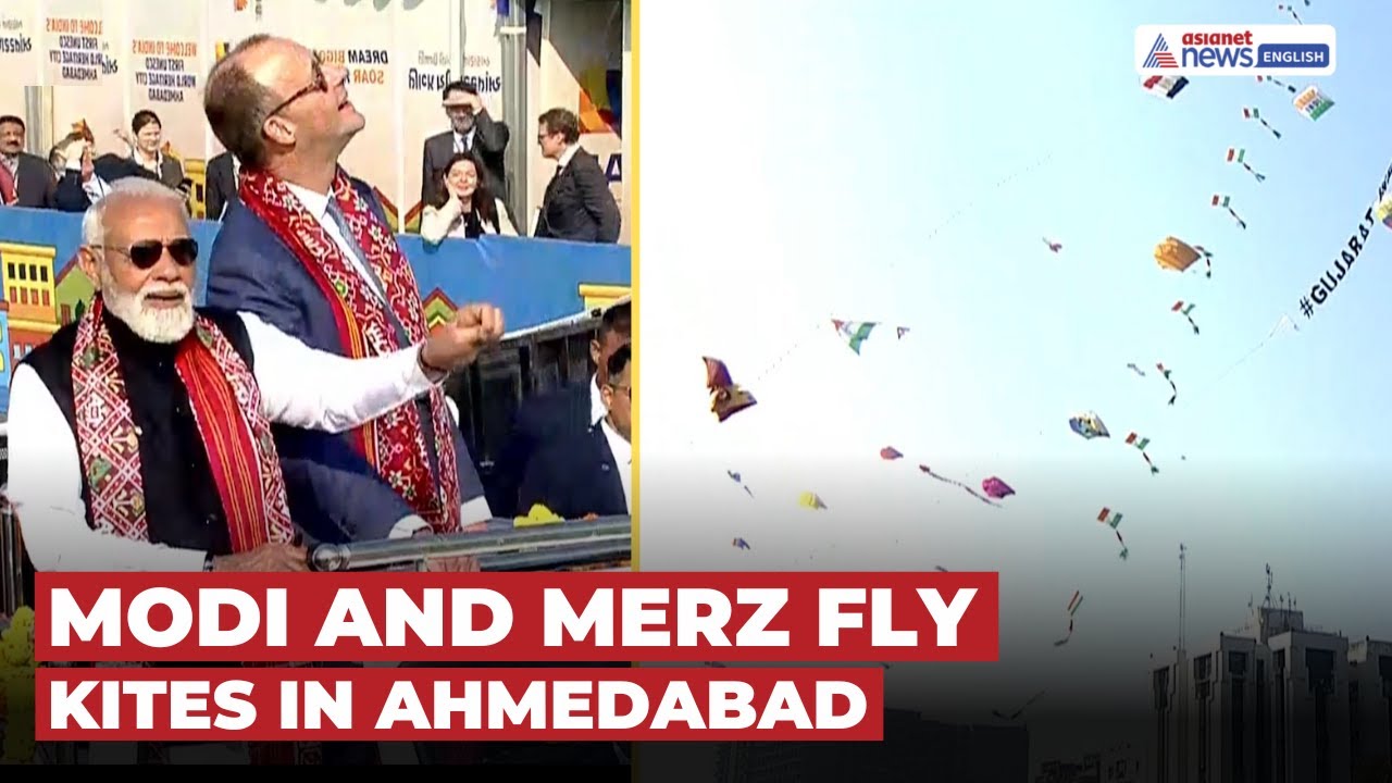 PM Modi, German Chancellor Friedrich Merz Join International Kite Festival in Ahmedabad