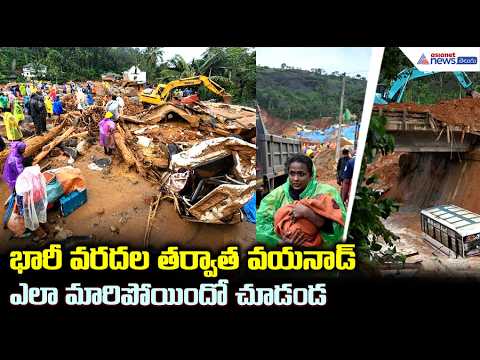 భారీ వరదల తర్వాత వయనాడ్ ఎలా మారిపోయిందో చూడండ | Wayanad Landslide | Asianet News Telugu