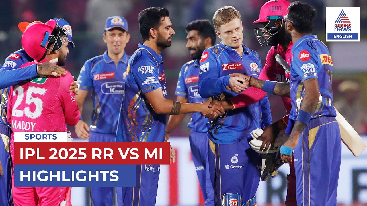 IPL 2025 RR vs MI Highlights: Mumbai Indians Crush Rajasthan Royals by 100 Runs