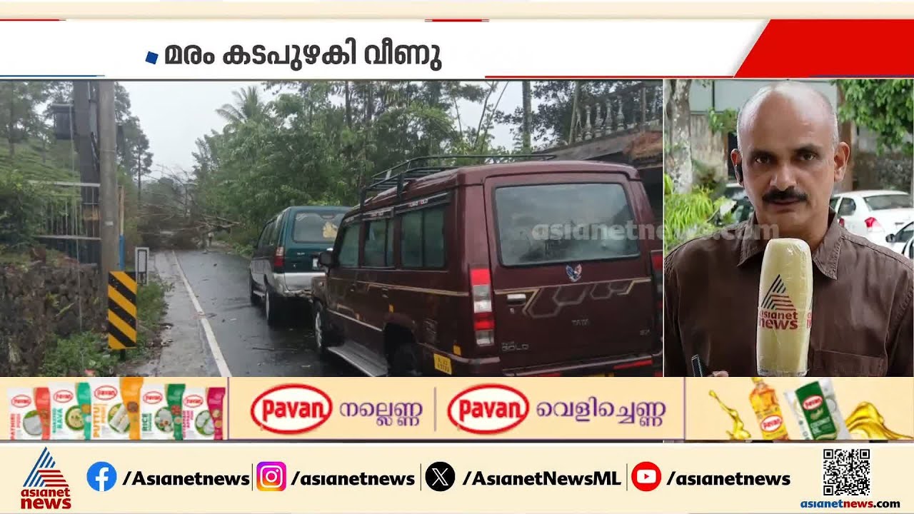 ഇടുക്കിയിൽ കനത്ത മഴയും കാറ്റും; പലയിടത്തും വ്യാപക നാശനഷ്ടം