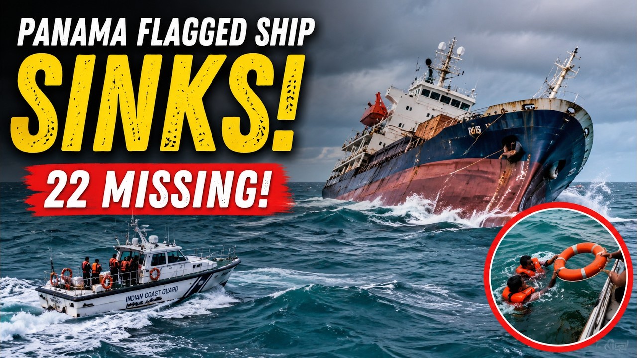 Panama Flagged Ship SINKS in Bay of Bengal | Two Crew Rescued, 22 Still MISSING!