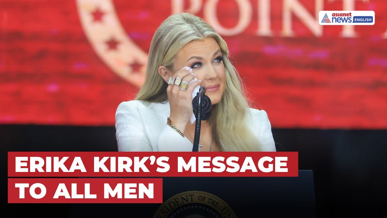 'Embrace True Manhood': Erika Kirk’s Message at Charlie Kirk Memorial