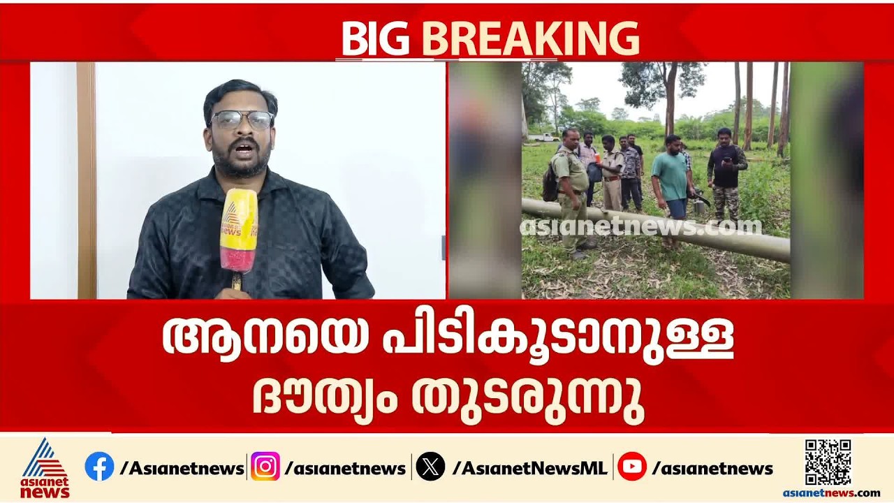 കണ്ണൂർ ആറളത്ത് മോഴയാനയെ പിടികൂടാനുള്ള ദൗത്യം തുടരുന്നു, വിദഗ്ധ സംഘം ഇന്നെത്തും| Kannur