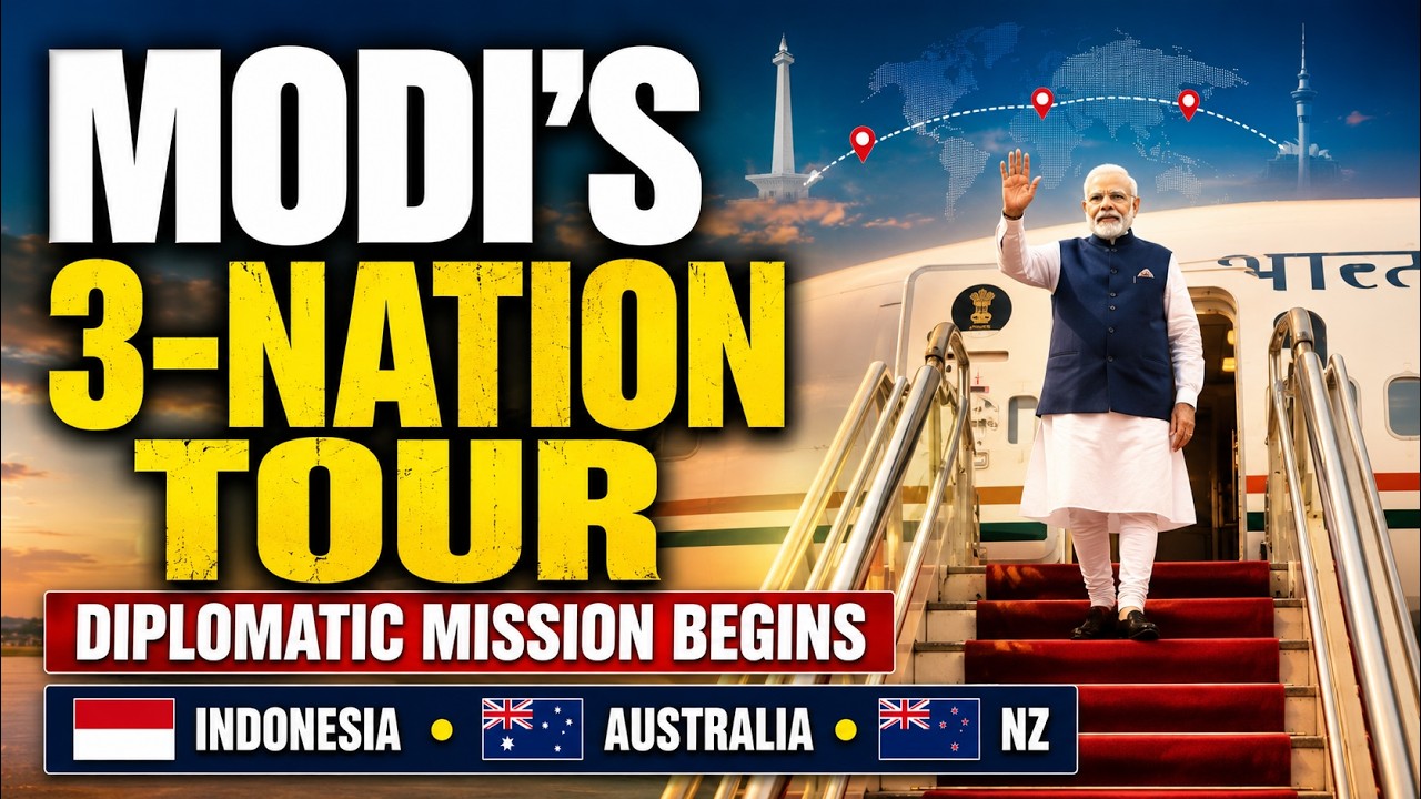 PM Modi Departs for Indonesia | Three-Nation Tour to Australia & New Zealand Begins | World News