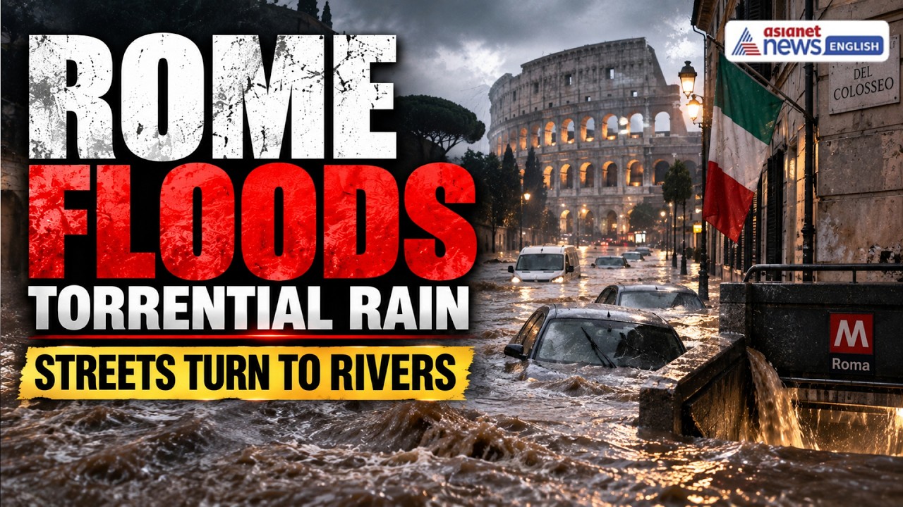 ROME FLOODS: Torrential Rain Turns Streets Into Rivers Across Italy’s Capital