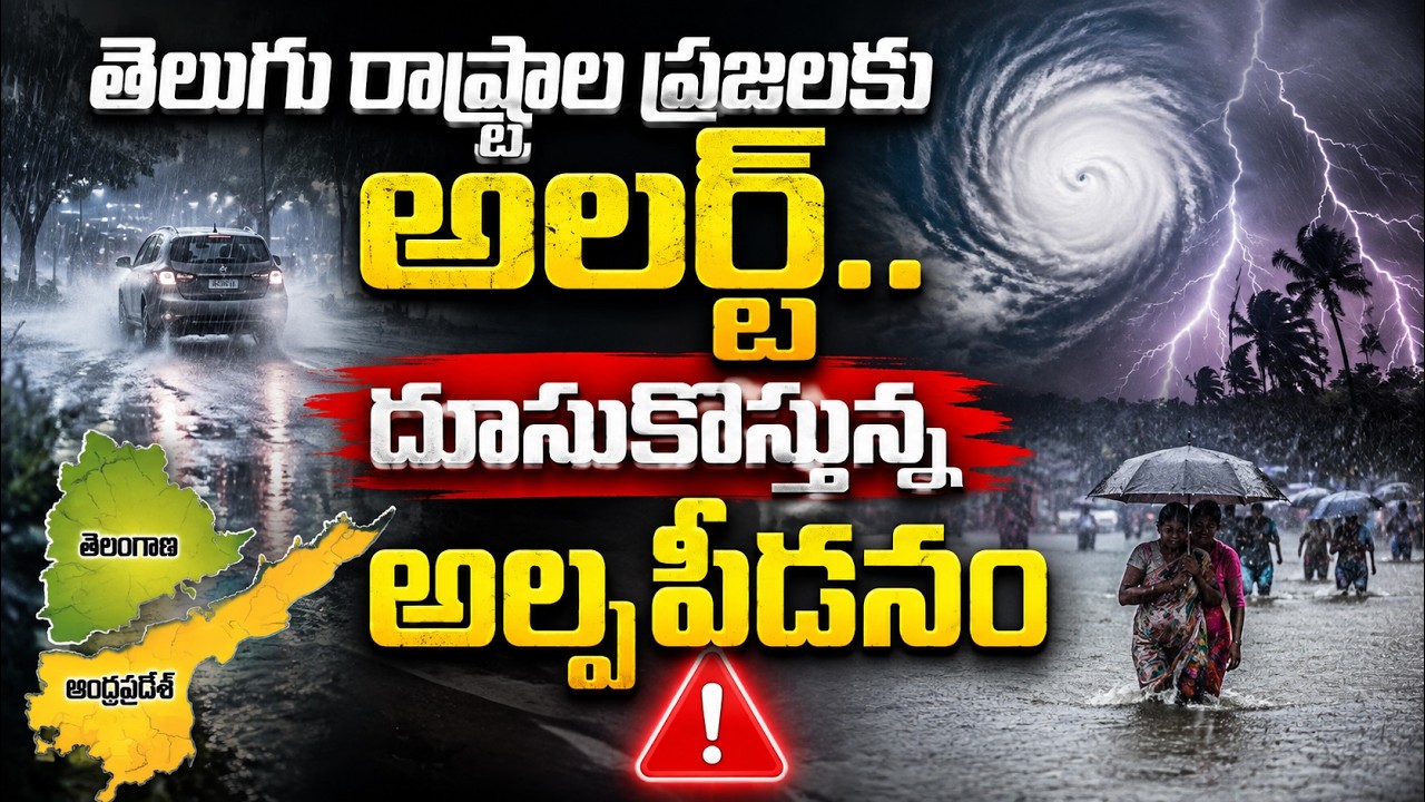 Telangana rain alert: తెలుగు రాష్ట్రాల ప్రజలకు అలర్ట్ దూసుకొస్తున్న అల్పపీడనం | Asianet News Telugu
