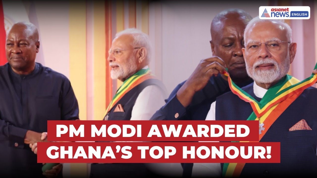 PM Modi in Ghana Receives Highest Civilian Award - ‘Officer of The Order of The Star of Ghana’