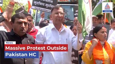 Pahalgam Attack | BJP Protesters Rally Outside Pakistan High Commission
