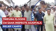 Tripura Floods: CM Manik Saha Inspects Agartala Relief Camps