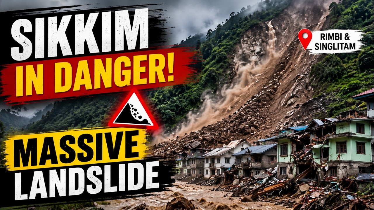 MASSIVE LANDSLIDE IN SIKKIM! Rimbi & Singlitam Villages Under Threat | WATCH