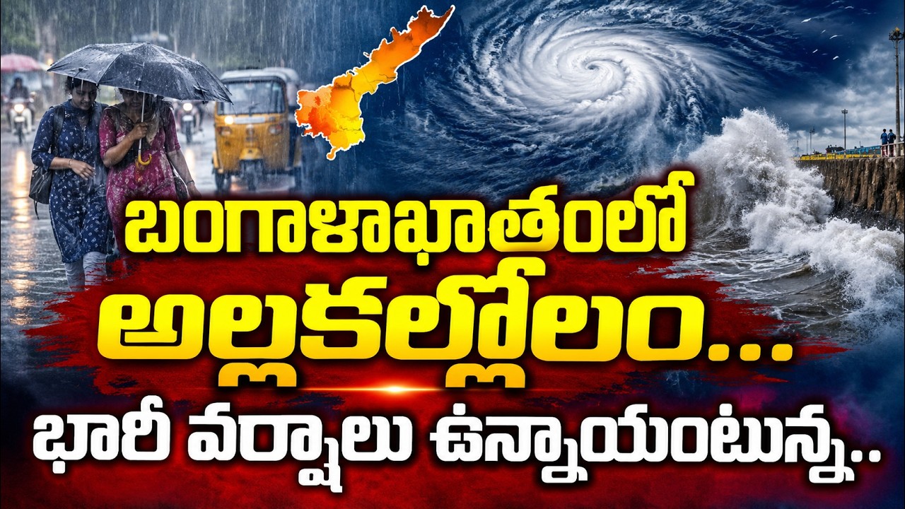 బంగాళాఖాతంలో అల్లకల్లోలం...భారీ వర్షాలు ఉన్నాయంటున్న IMD | Asianet News Telugu