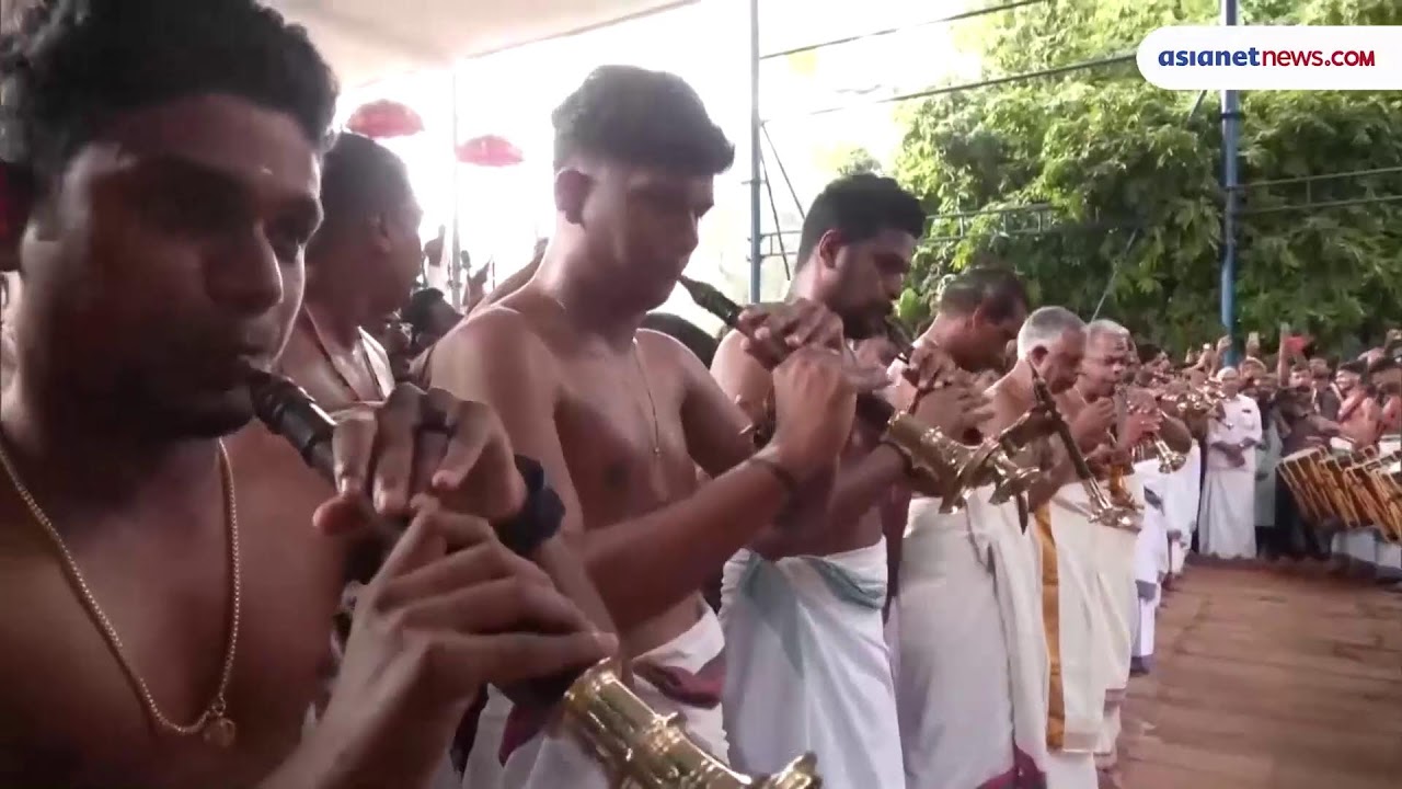 त्रिशूर पूरम महोत्सव 🔴 केंद्रीय मंत्री सुरेश गोपी ने वडक्कुमनाथन मंदिर का दौरा किया