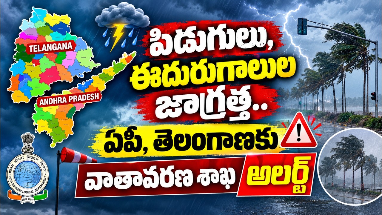 పిడుగులు, ఈదురుగాలుల జాగ్రత్త.. ఏపీ, తెలంగాణకు వాతావరణ శాఖ అలర్ట్ | Asianet News Telugu