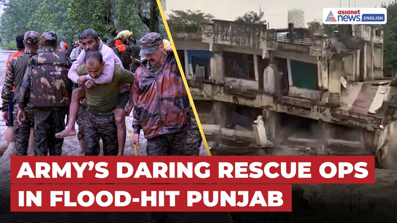 Indian Army Undertakes High-Risk Helicopter Rescue Ops in Flood-Hit Punjab