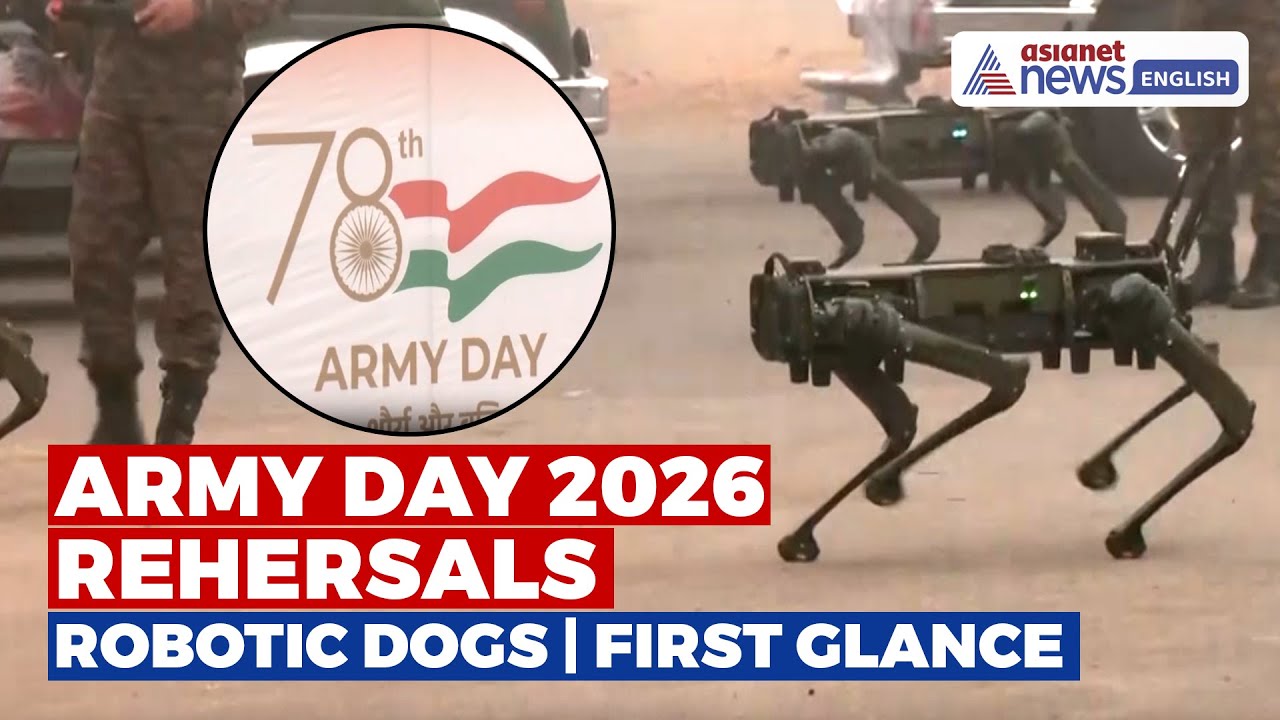 Robotic Dogs at Army Day 2026 Rehearsals in Jaipur | First Glance