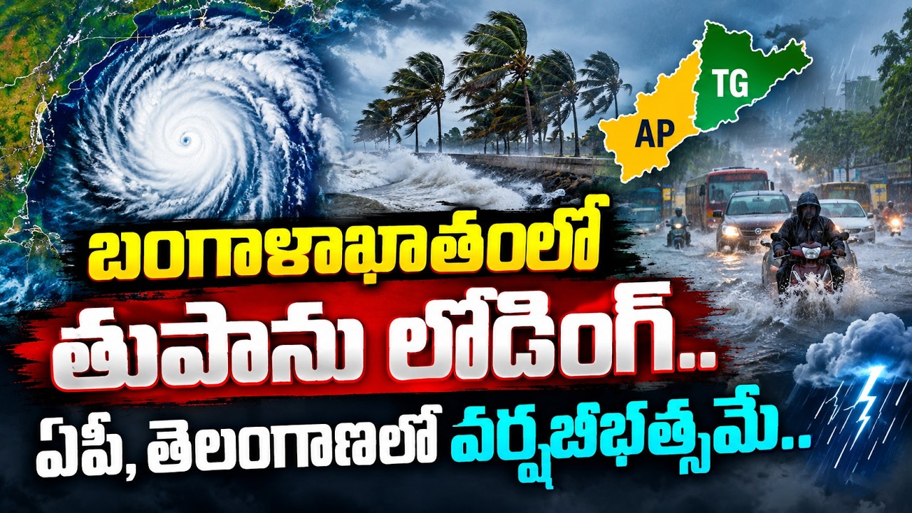బంగాళాఖాతంలో తుపాను లోడింగ్.. ఏపీ, తెలంగాణలో వర్షబీభత్సమే | Asianet News Telugu